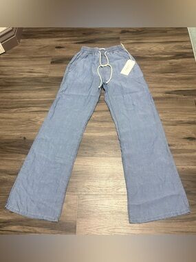 Fidelity Light Blue Drawstring Casual Pants